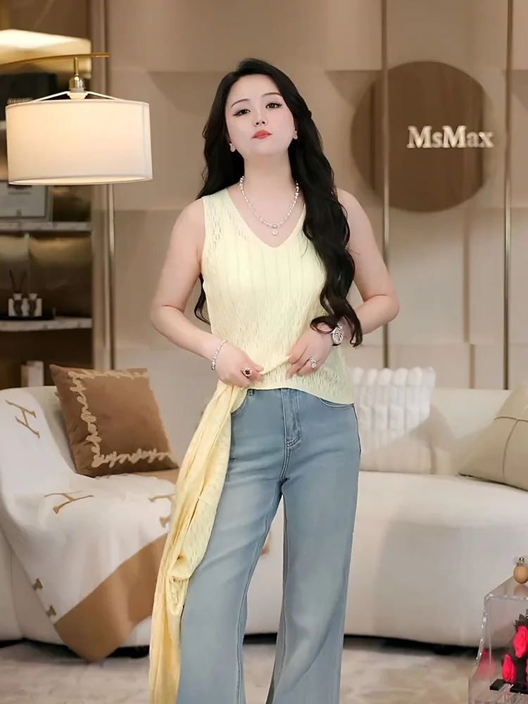 

Romantic Starry Strap Vest Women's Summer New Style Sleeveless V-neck Slim Fit Inner Wear Top Skin-friendly Breathable