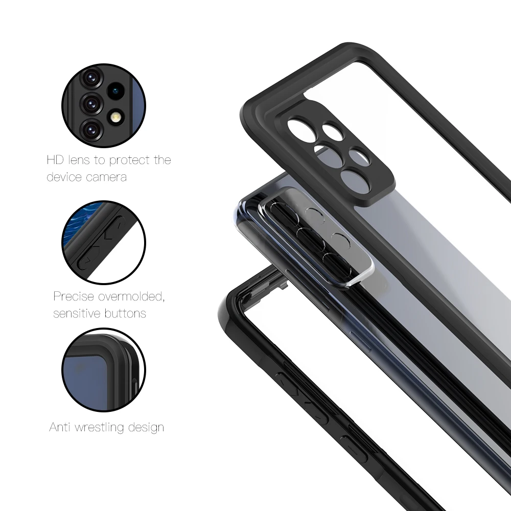 IP68 Waterproof Case For Samsung Galaxy A56 A55 A54 A53 A36 A35 A16 A15 A14 A26 A25 Diving Swim Outdoor Sports Anti-fall Cover