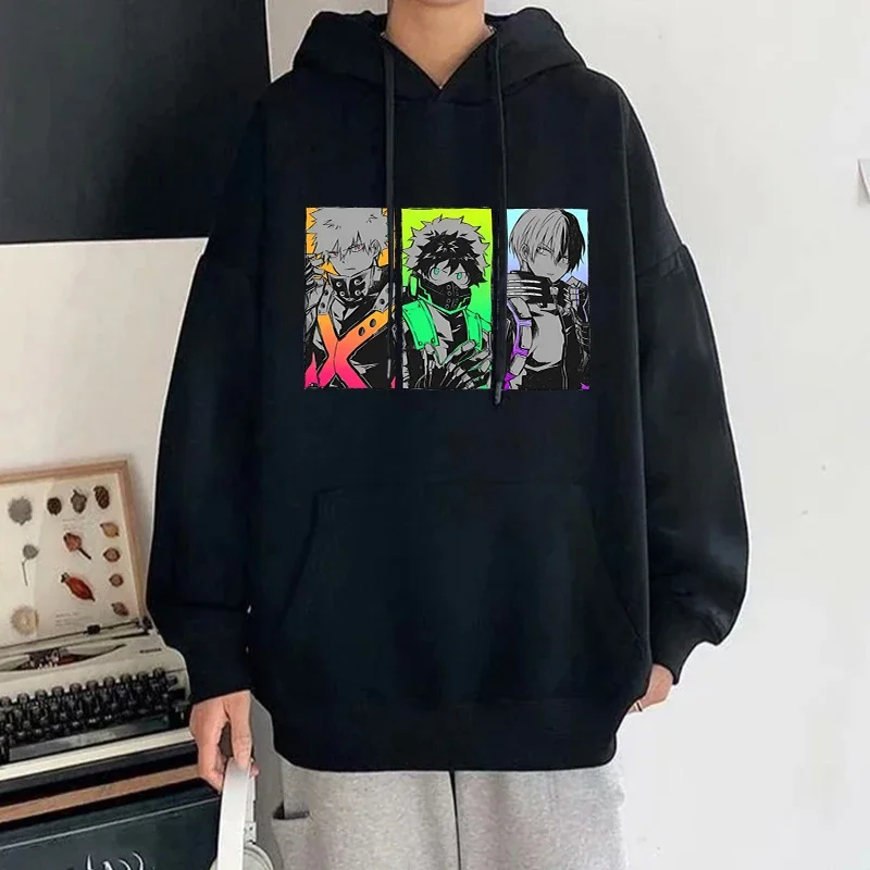 New fashion men women anime hoodies Deku baukatsuki Todoroki Shoto printed sweatshirt autumn winter casual long sleeve tops