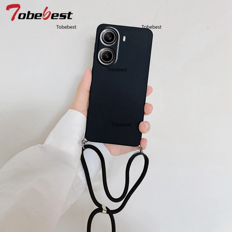 Crossbody Necklace Strap Cord Lanyard Silicone Case for Xiaomi POCO X8 Pro Max Redmi Turbo 5 Soft Back Cover