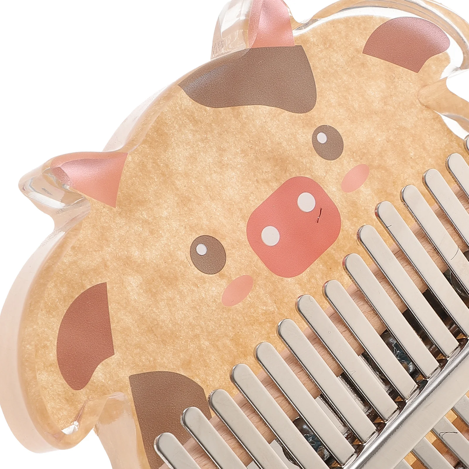 

1Pcs Crystal Kalimba 17-Key Acrylic Thumb Piano Portable Finger Instrument for Beginners Cartoon Animal Design Smooth Play Long