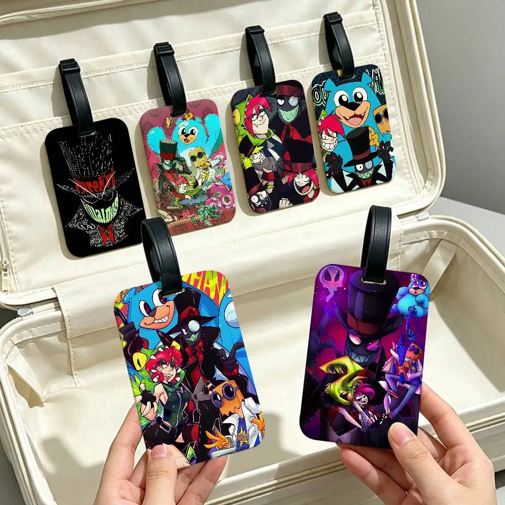 Cartoon Villainous Durable PVC Anti lost Baggage Tag With Info Card Lightweight Luggage Identification Label
