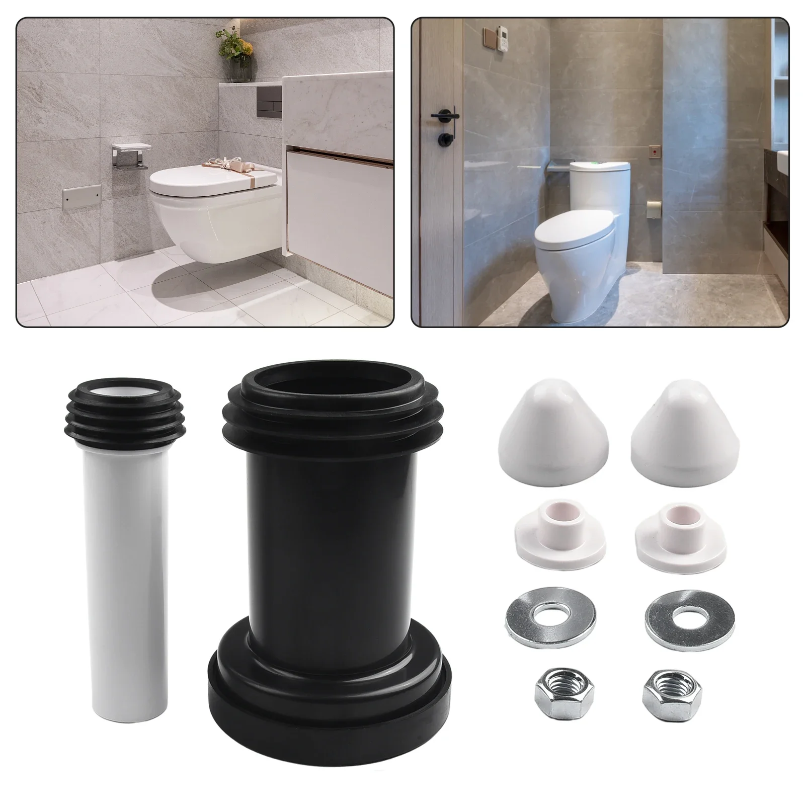 

Durable Connection Pipe Set Bathroom Widgets Brand-new For Duofix Cistern Pan Connection Pipe Polyethylene