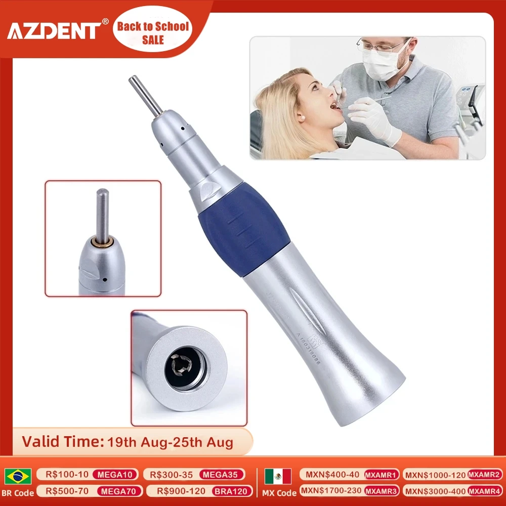 AZDENT Dental Low Speed Handpiece Straight Nose Cone for E-type Motor Dentistry Tool Laboratory Instrument