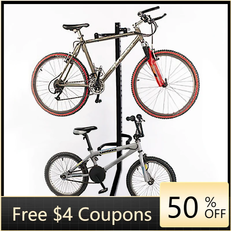 

STLF 2022 Bike Rack Park Garage Bicycle Rack Floor Gravity Parking Rack Bike Display Stand with Adjustable Hook