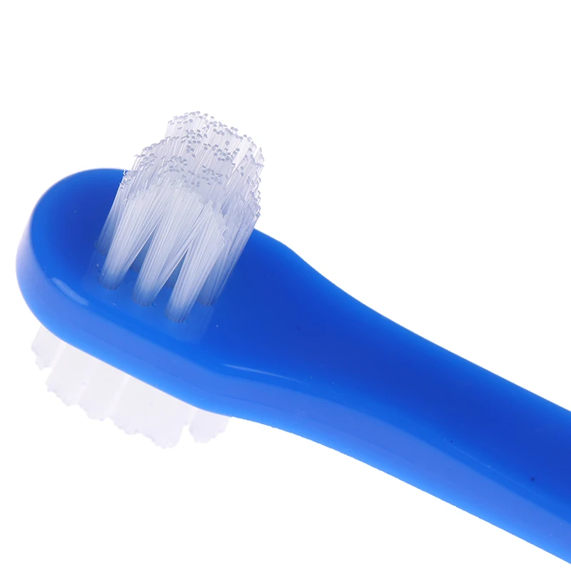 (.) 1pc T-shape Denture Dedicated Brush Toothbrush Dual Head False Teeth Brushes Cleaner
