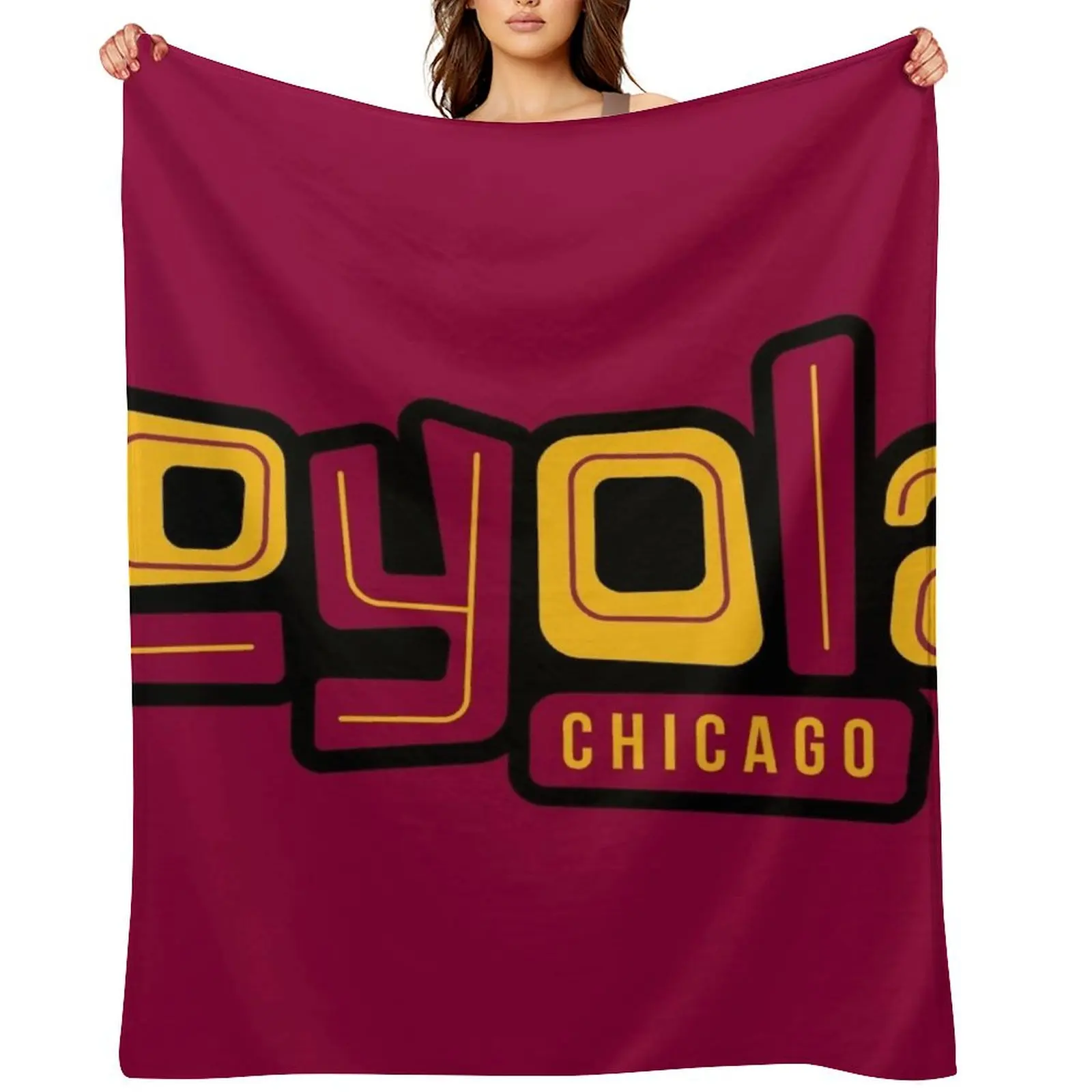 

Loyolapalooza Chicago Logo Throw Blanket Decorative Throw Hair christmas gifts halloween Blankets