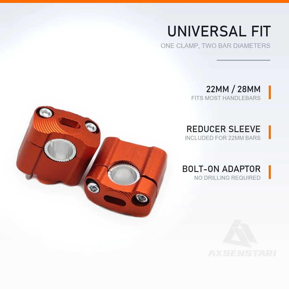 22MM 28MM CNC Handlebar Clamp Accessories Fat Bar Risers Mount Adaptor for Dirt Bike Racing Motorcycle Modification view 4