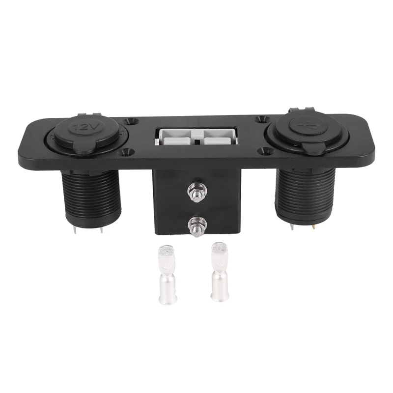 Flush Mount Anderson Plug Socket Double USB Charger Socket Panel for Caravan Camper Boat Truck