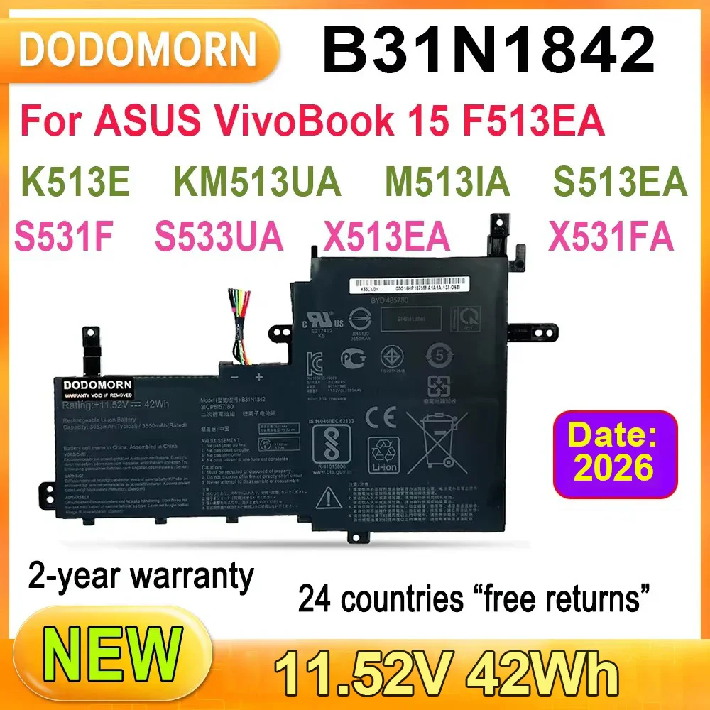 B31N1842 Laptop Battery For ASUS VivoBook F513EA F513EP F513IA K513E K513EA K513EP KM513UA M513IA M513UA S513EA S513F
