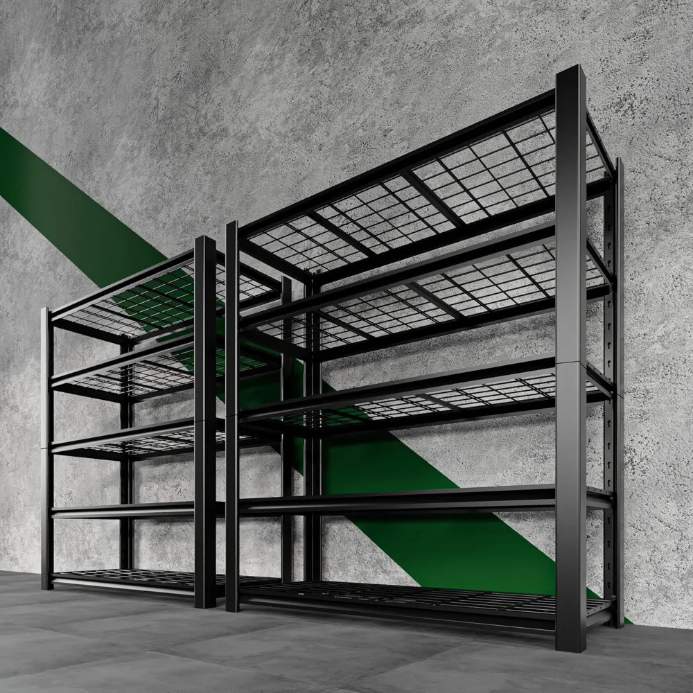 

76"H x 60"W x 24"D 5-Tier Heavy Duty Garage Shelving Unit with Wire Shelves,3000 LBS Capacity Metal Storage Rack,Adjustable
