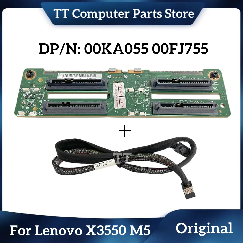 

TT Original For Lenovo X3550 M5 00KA055 00FJ755 Backplane 4 Bay 2.5" HDD SSD SFF With Cable Fast Delivery