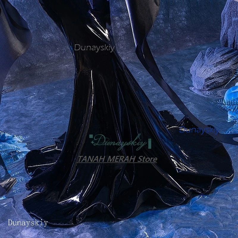 أزياء الهالوين التأثيرية أركانا أنيمي التأثيرية فستان أسود ضيق ذيل السمكة لعبة عكسية: 1999 ملحقات شعر مستعار كاملة disfraz #5