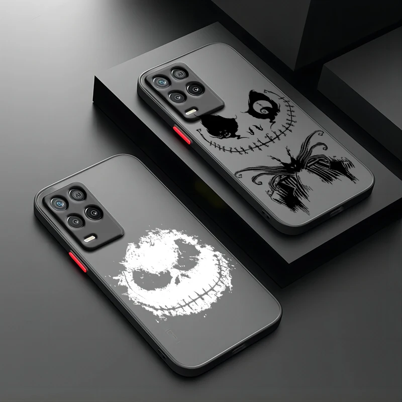 The Nightmare Before Christmas Art For OPPO Realme Q5 C55 C33 C30S C31 C25Y S C21Y C20A C15 C11 Frosted Translucent Phone Case