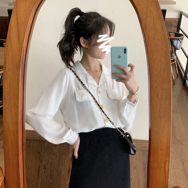 Langarmhemden für Damen, Satin, bestickt, lockere Passform, Boho, feminin, romantisch, elegant, Urlaub, Frühling, Urlaub, bequem