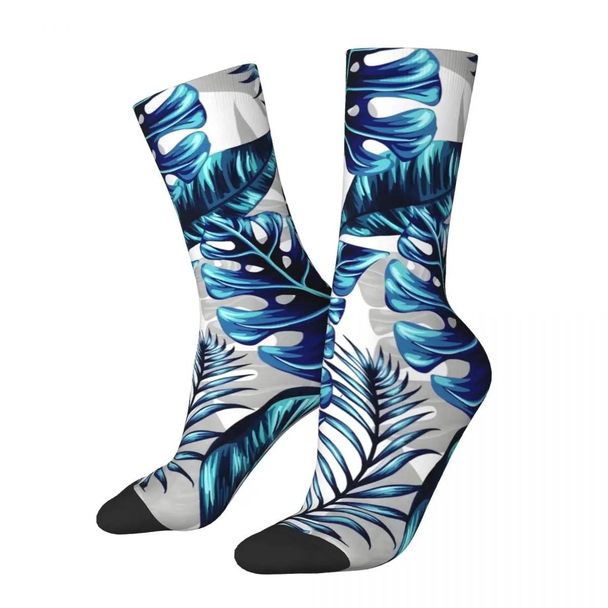 Crazy compression Tropical Leaf_1 Sock for Men Vintage Seamless Pattern Crew Sock Novelty