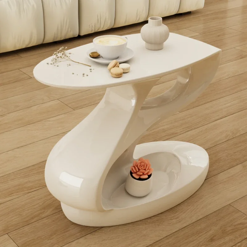

Modern Korea Coffee Table Designer White Aesthetic Small Bedroom Modern Side Table Minimalist Floor Mesa Auxiliar Furniture