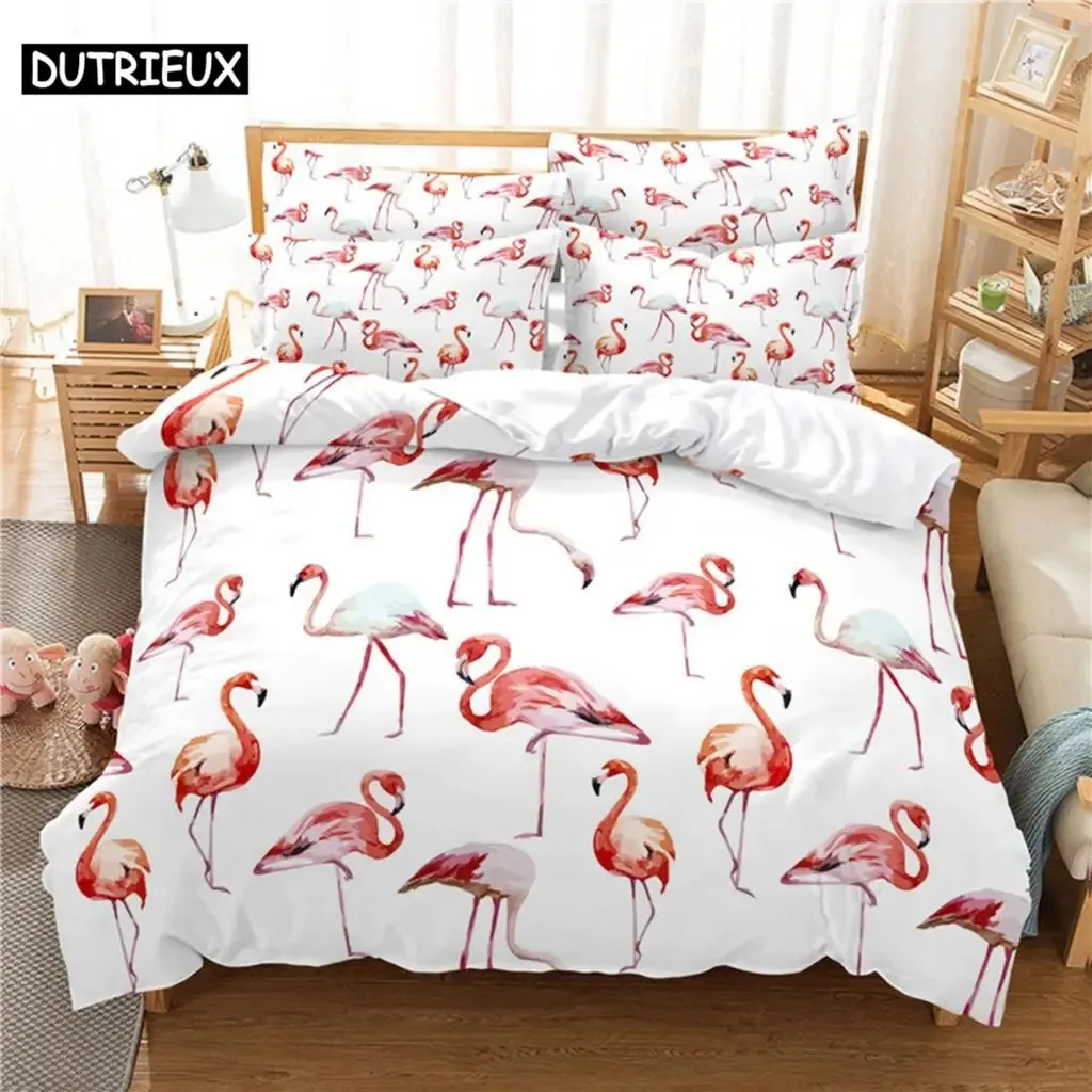 

Flamingo Bedding Set Duvet Cover Set 3d Bedding Digital Printing Bed Linen Queen Size Bedding Set Fashion Design