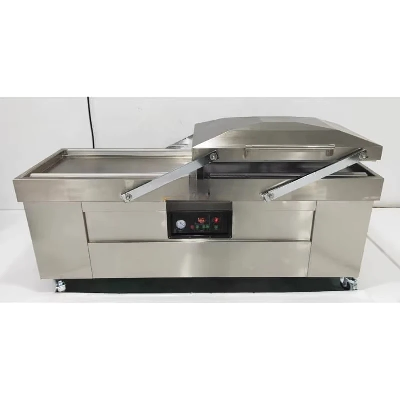 Long Tank Double Chamber Vacuum Sealing Equipment Commercial Meat Frozen Food Vacuum Packing Machine Customized