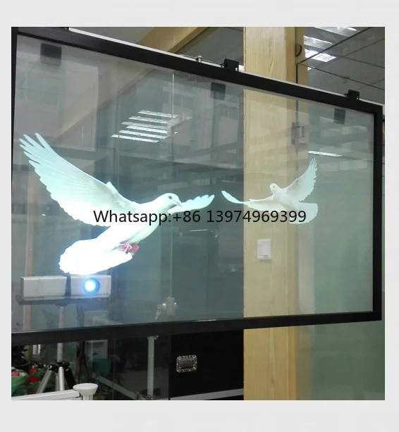 1.52x2m High Transmittance Window Projection Film Display ,advertising clear Self Adhesive Rear Projection
