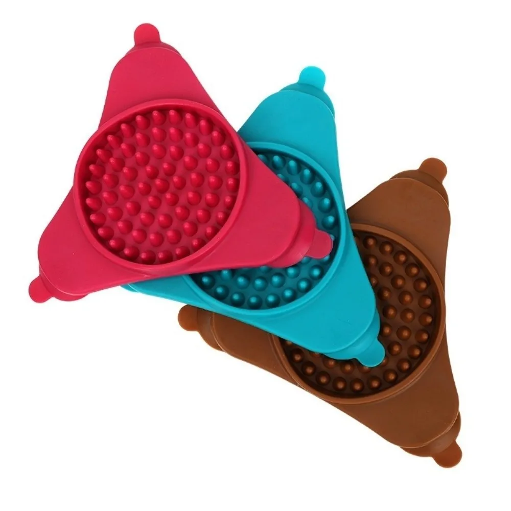 Silicone Pet Licking Mat Suction Cup Base Boredom Relief Anti-Choke Food Pad Bathing Use Anxiety Calming Pet Slow Food Plate