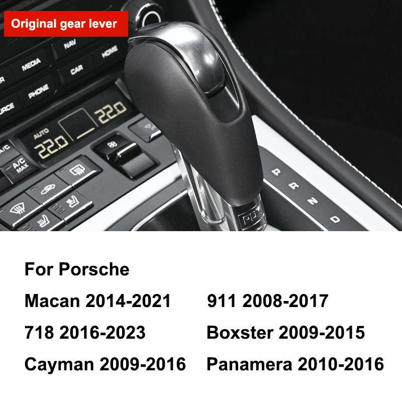 

Чехол-накладка из замши для рычага переключения передач автомобиля, аксессуары для защиты и декора салона авто для Porsche Macan 911 718 Boxster Cayman Panamera