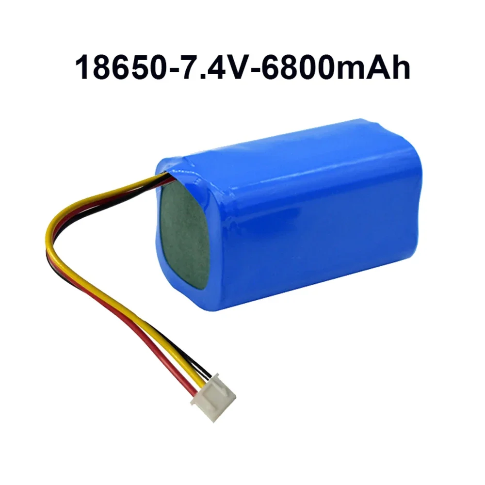 7.4 فولت 6800 مللي أمبير بطارية قابلة للشحن 18650 2S2P بطاريات ل سمّاعات بلوتوث ، ضوء الشمس ، شاشة + لوحة واقية XH2.54-3P التوصيل #1