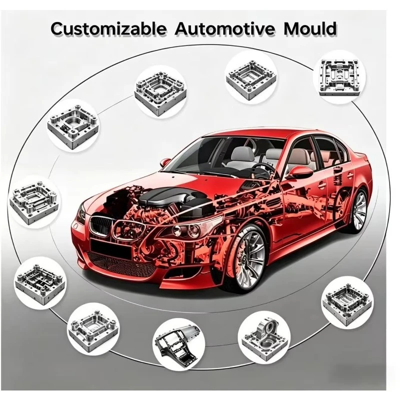 Plastic Molding Service for Automotive Applications High Mold MOQ 1 Set Custom Precision  Manufacturer