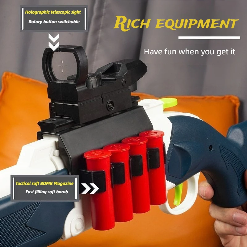 CPC Certificato Eva Morbida Proiettile Giocattoli Pistola di Plastica Abs 14y Film Revolver Liquidazione Squadra All'aperto/Famiglia Pistola da Battaglia Giocattolo Sport