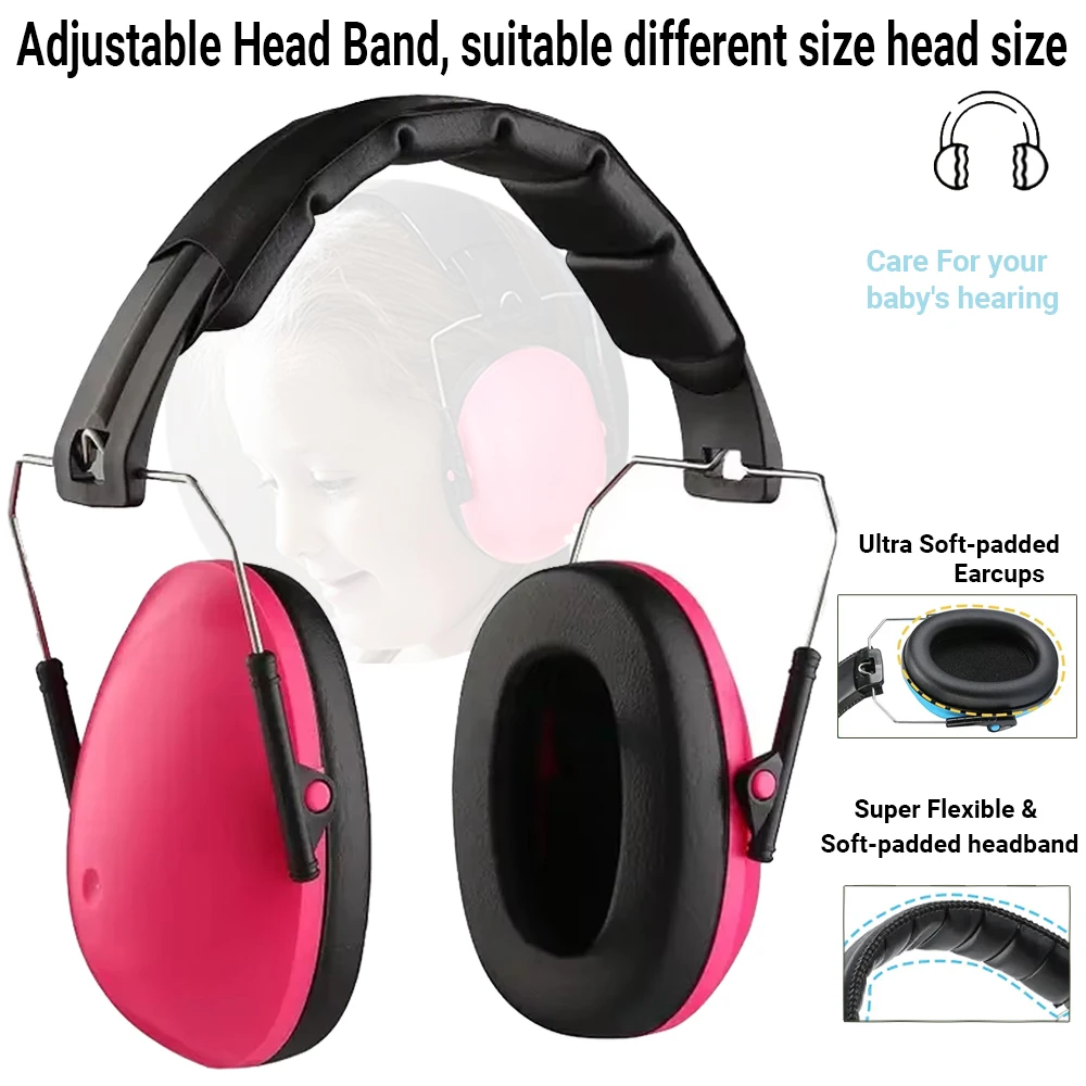 

Kids Ear Protection Earmuffs Safety Hearing Ear Muffs Noise Reduction Cancelling Soundproof Protective Headphones