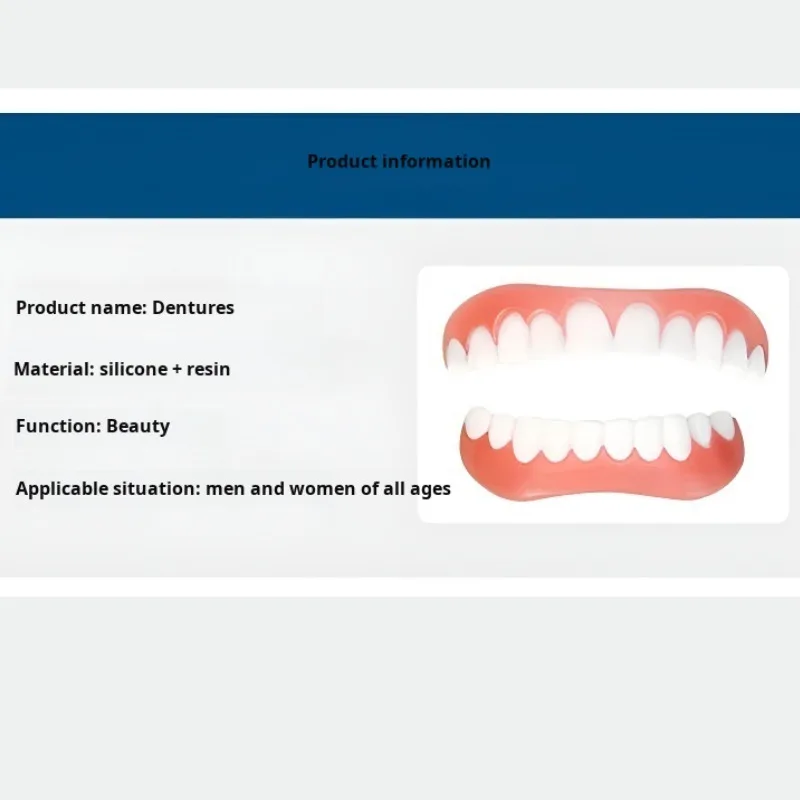 Tirantes de silicona para dientes simulados, cubiertas de silicona para belleza dental