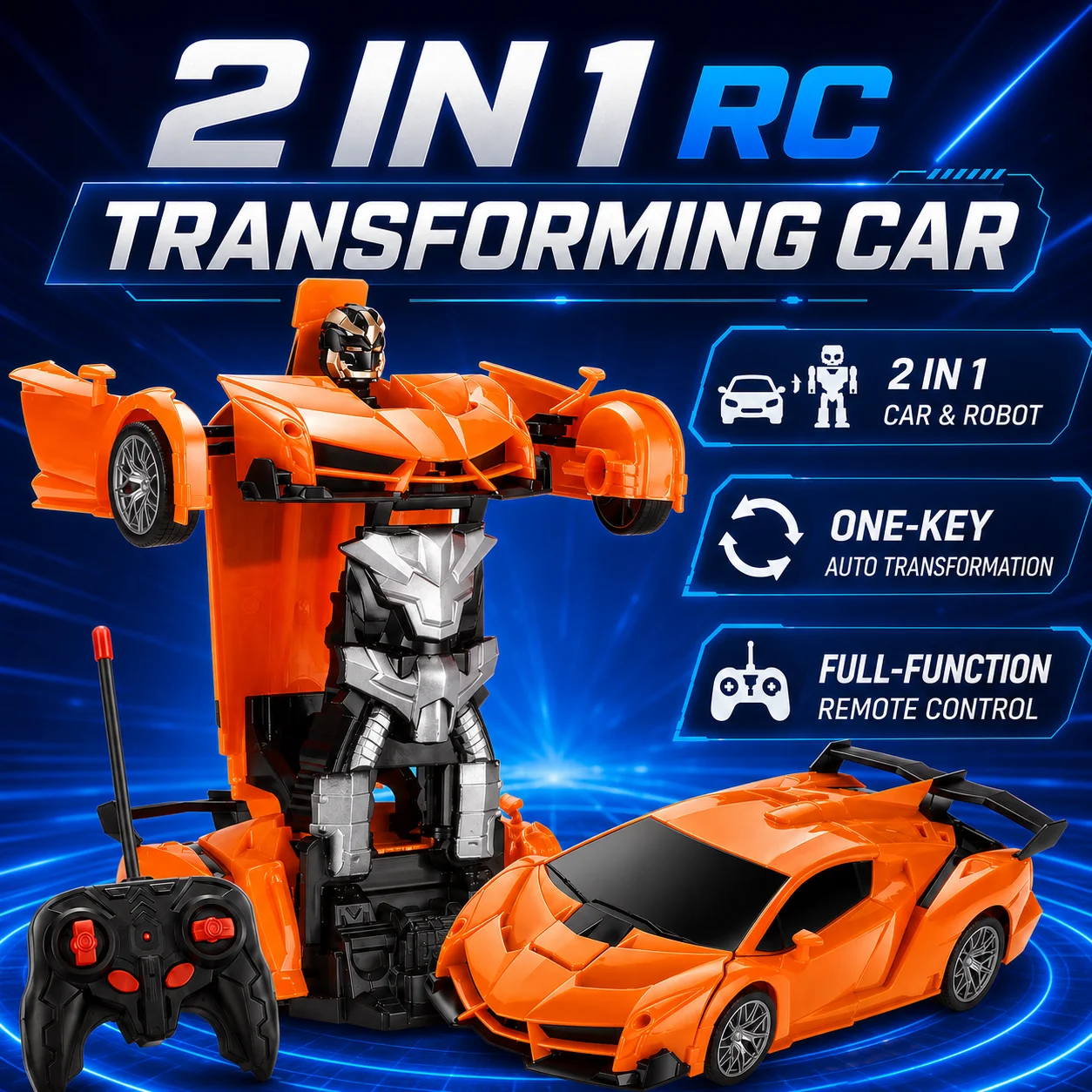 Auto Transform RC Racing Car R – Kids Xbox Toys recenzja i cena
