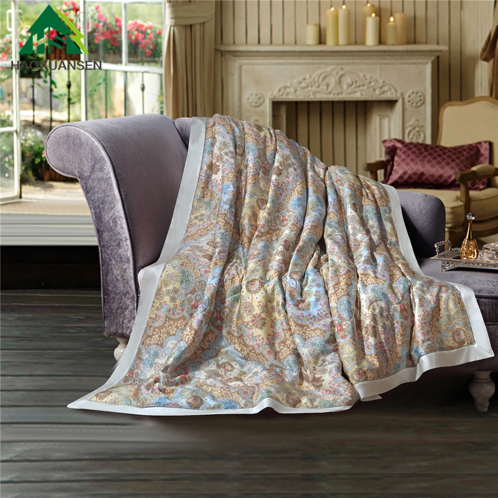 Champs Elysees Elements Lyocell Thin Quilt Summer Air Condition Comforter Silky Soft Rococo Style Adult Blanket Bedding