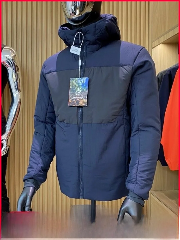 

Outdoor Men's Casual Cotton Jaet Water-Resistant Warm Hooded Versatile Color Blo Design Long Sve Zipper Closure Youth ...