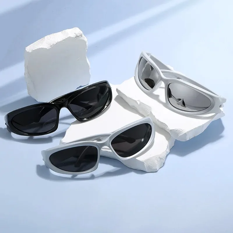 1/3PCS Popular Women's Sunglasses Punk Cycling Sun Glasses Men Goggle Shades Mirror Colorful Y2K Eyewear Accessories