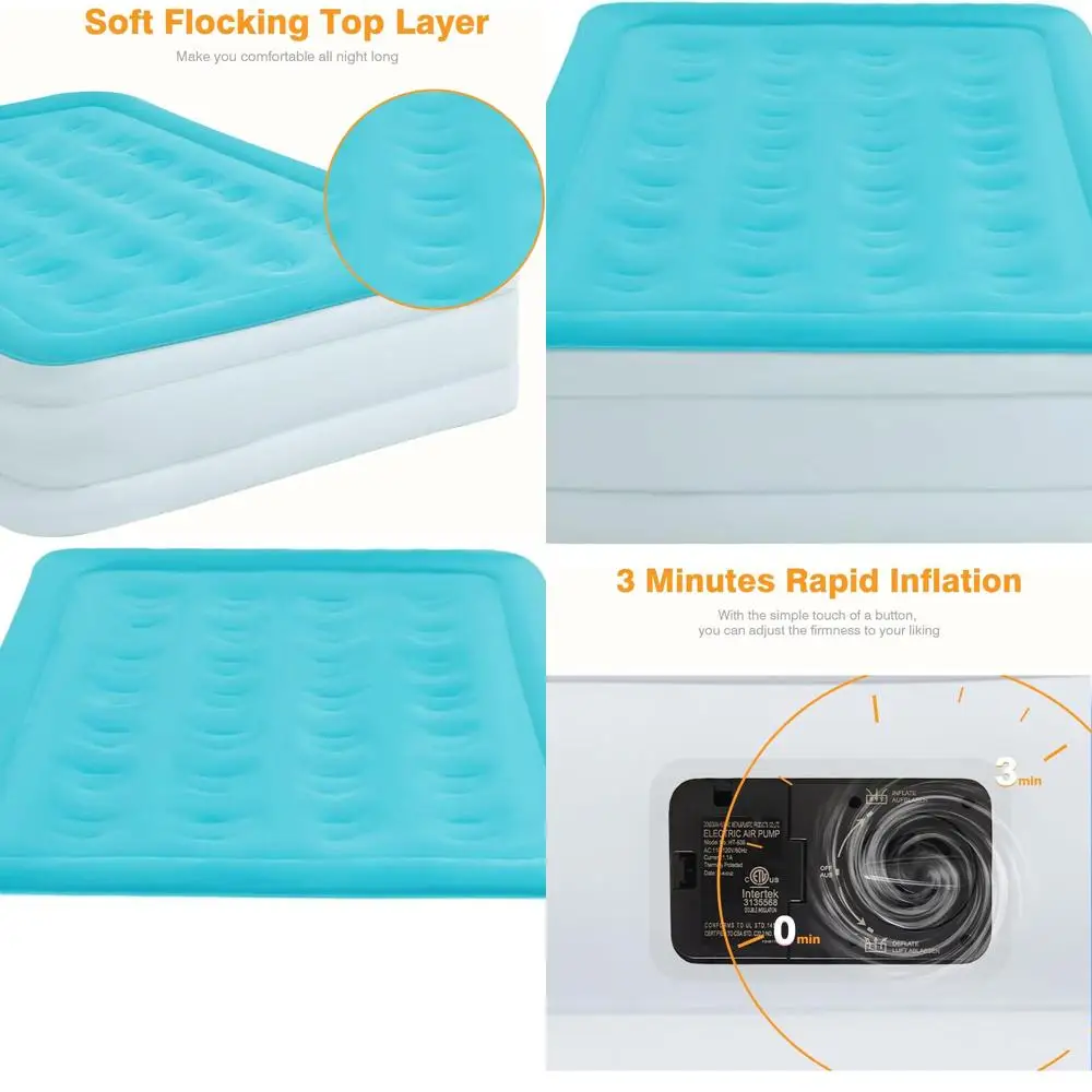 

Двойной надувной матрас со встроенным насосом — быстрое надувание/оплата для комфортного сна