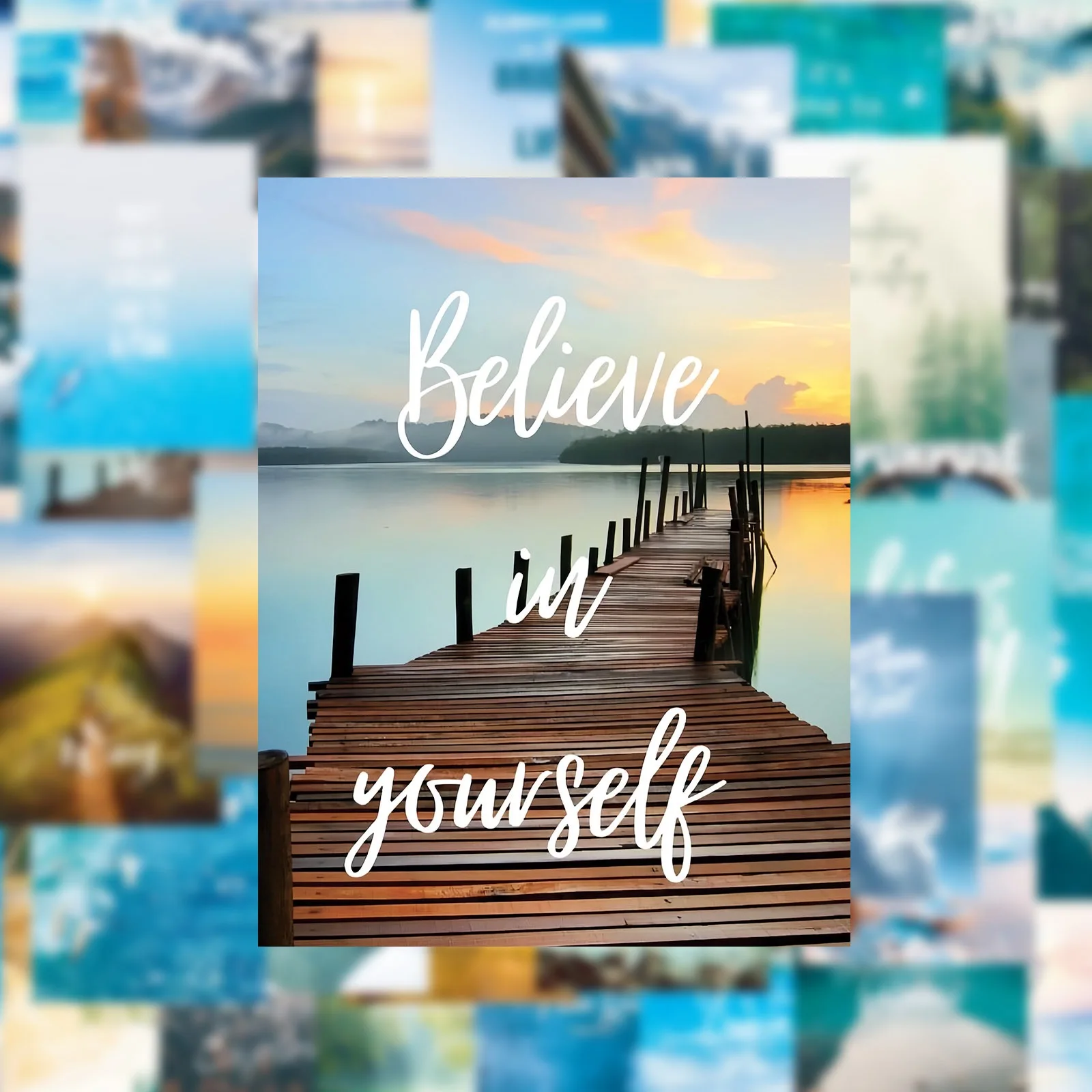 

10/50PCS Inspirational Travel Stickers Aesthetic Postive Words Poster Decals DIY Luggage Phone Guitar Laptop Waterproof Sticker
