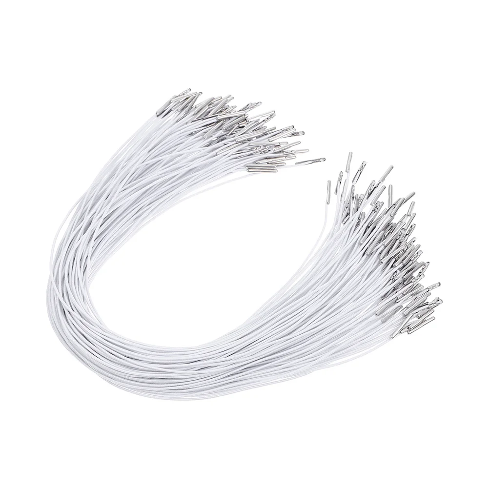 

200pcs Elastic Stretchable Round Cord Metal Tips For Mask Making Hat Chin Strap Replacement Sewing Supplies Craft