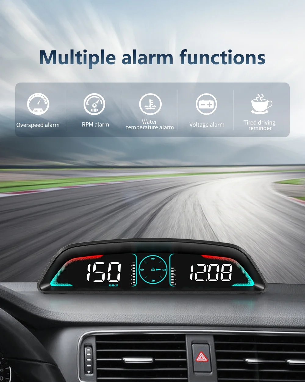 G3 GPS / B3 OBD HUD Digitaler Auto-Tachometer Head-Up-Display Zubehör Auto-Drehzahlmesser Wassertemperaturmesser Smart Gauge – Detail 9