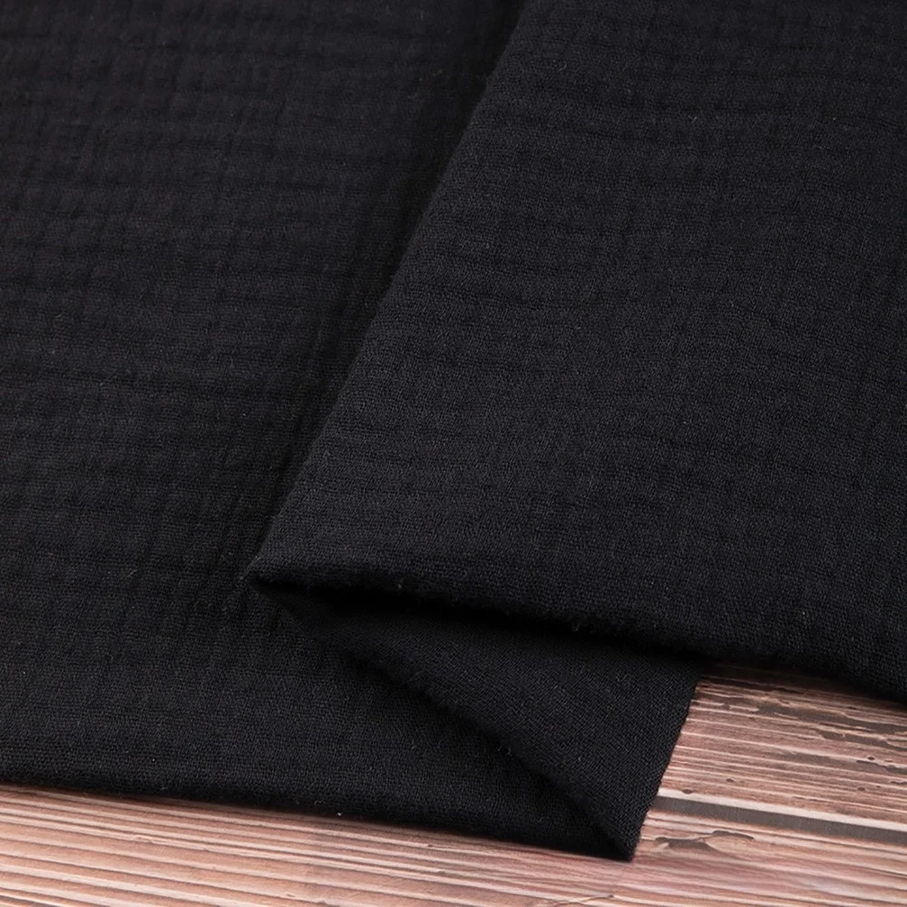 Full Cotton Double Gauze Cotton Fabric Lightweight Breathable Material Cotton Gauze Fabric Textured Double-Layer Double Fabric