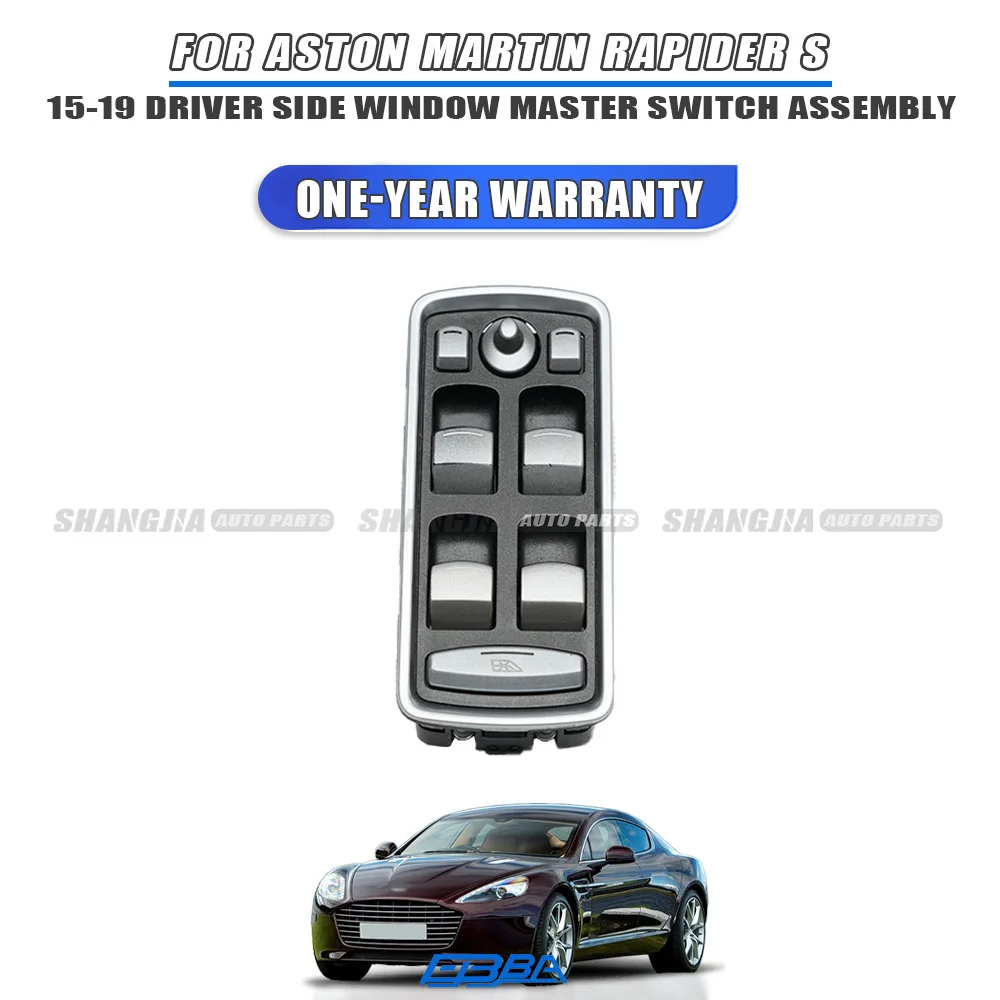 Driver Side Window Master Switch Assembly for Aston Martin Rapide S 2015-2019 Power Window Control Switch OE AD43-14540-AC