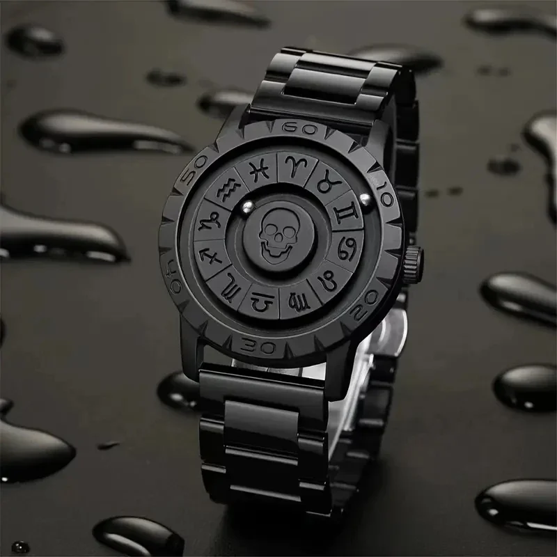 Fashion Magnetic Suspension Men Watches Stainless Steel Strap Man's Quartz Watch Reloj Hombre (Without Box) view 3