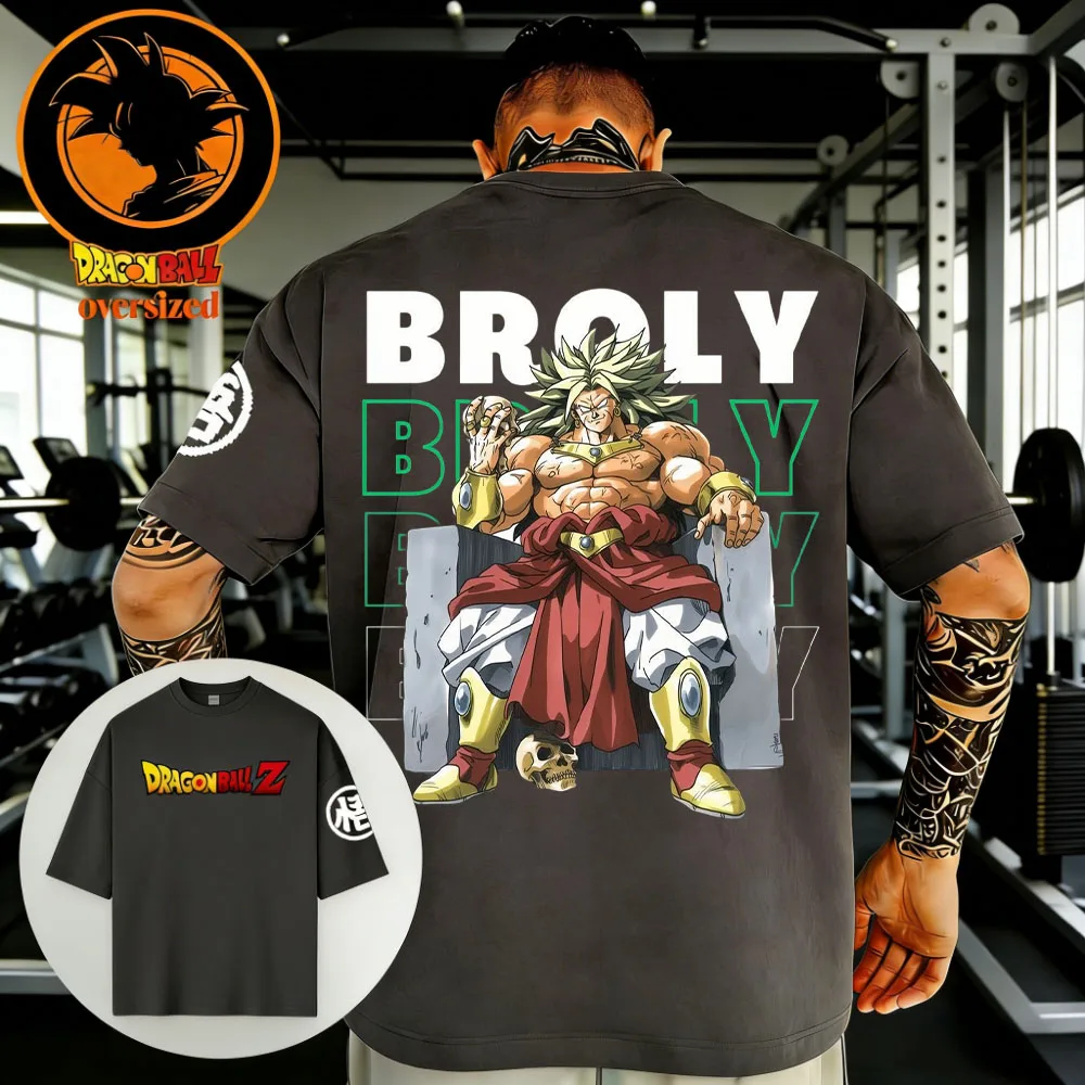 2026 Summer Dragon Ball Retro Pure Cotton Fitness T-shirt Men's Oversized Short-sleeved Family Unisex Children's Casual Shirt