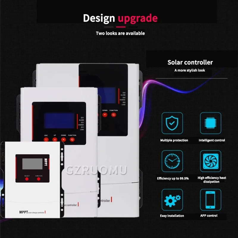 80A/60A MPPT Solar Charge Controller 12V/24V/36V/48V Max 150V Back - Light LCD With BTS Function