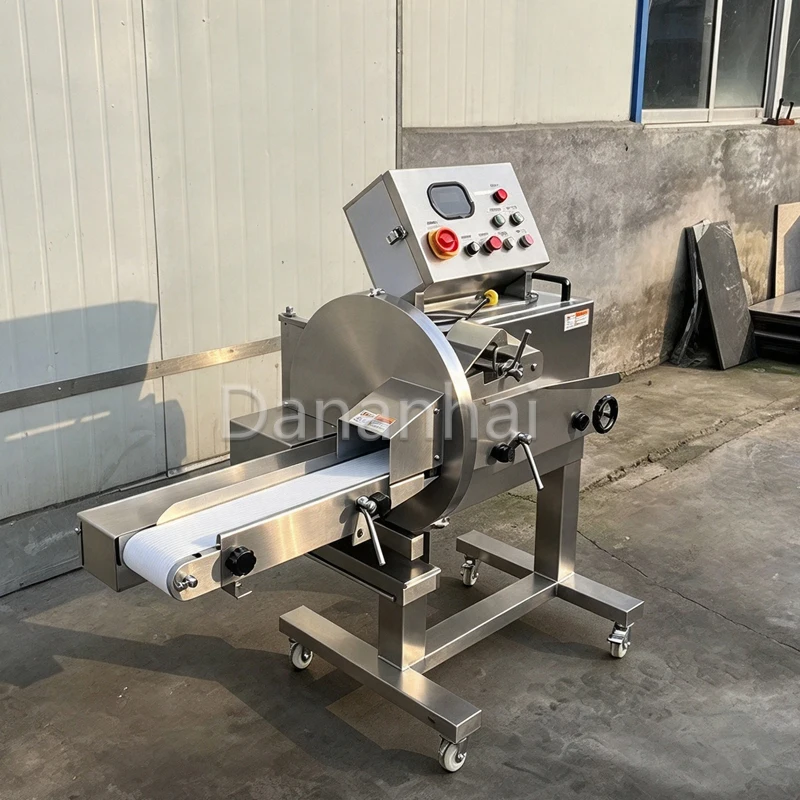 Cooked Meat Slicer Machine Multifunctional Stainless Steel Deli Slicer Electric Cooked Ham And Beef Cutting Machinery