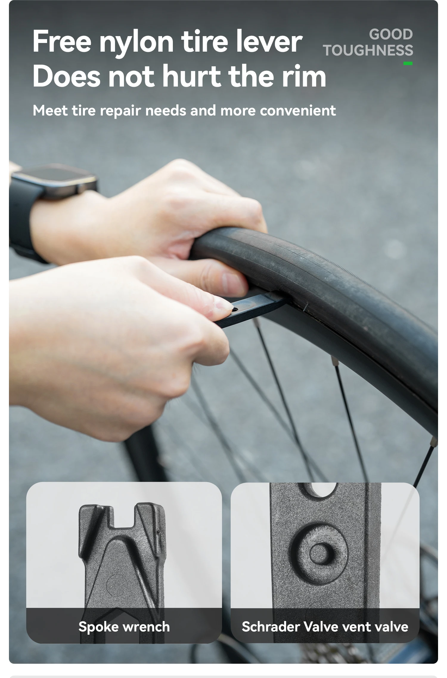 ROCKBROS Fahrrad-Klappwerkzeug Tragbarer Zweiwege-Magnetischer Ratschenschlüssel Schnellverbindungsstange Multifunktionales Fahrrad-Reparaturset – Detail 9