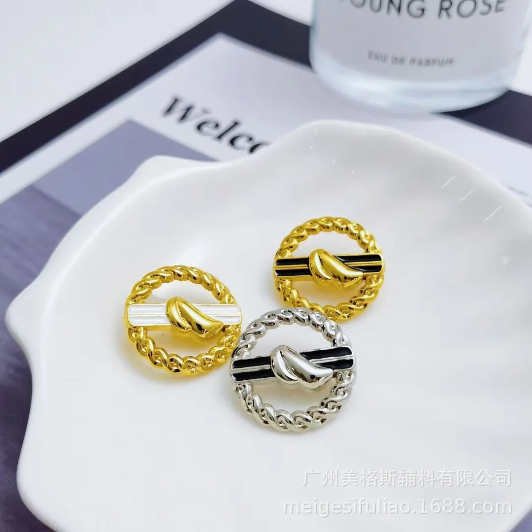 

Hollow Out Oil Drip Metal Buttons Premium Alloy Hand Sew Ornament For Blazer Outerwear