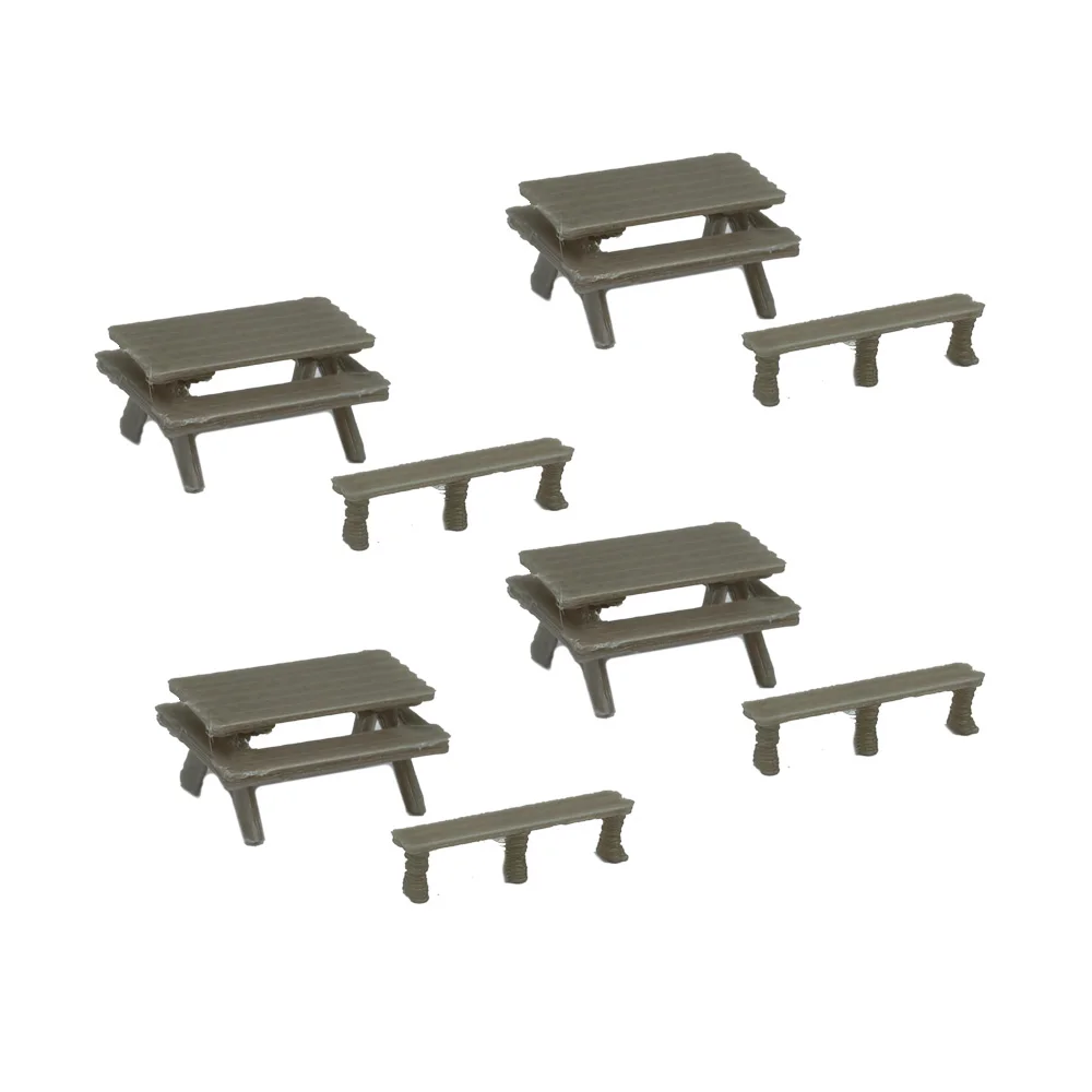 Outland Models Railroad Scenery Park/Garden Picnic Table & Bench Set 1:87 HO Scale