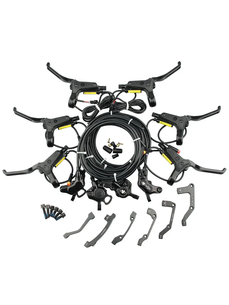AliExpress nfox NFOX SM2A electric bicycle hydraulic disc brake handle with four piston two piston calipers 2-pin 3-pin power-off Accessories