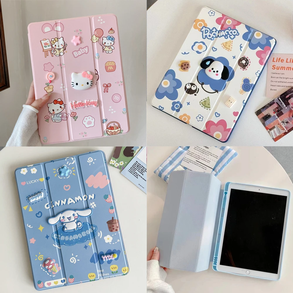 

Чехол для iPad Pro 11 2024 Air 5 Air4 10,9 10-го 11-го поколения 9 8 7 10,2 дюйма 9,7 5-го 6-го Mini6/7 Air2025 с держателем для карандашей